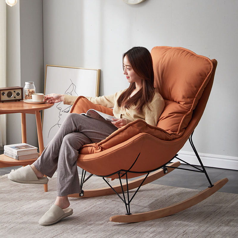 Rocking chair Lying Chair Adult Net Red Nordic Balcony Sloth Casual Sofa Living Room Single Snail Chair Light Lavish Rocking Chair