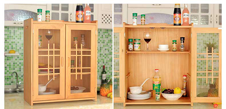 tủ bên bữa ăn tối giản hiện đại nhà hàng bếp tủ bát nhỏ tủ gỗ tủ ngân sách hộ gia đình lắp ráp đơn giản - Buồng tủ vải đựng quần áo