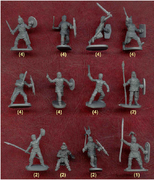 Caesar Caesar Greek and Roman Series 1 72 Mini Soldier Model H064 Ancient Gallic Warriors