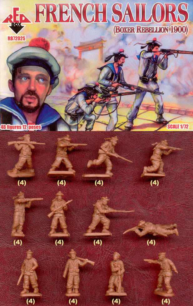 REDBOX 1:72 Bing model 1900 Boxes and group Eight-State coalition 72025 French Army Navy French sailor