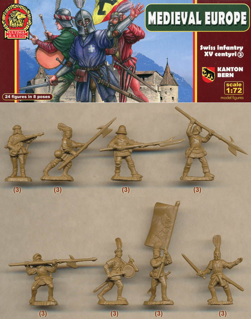Ultima Ratio 1 72 soldier model UR008 15th century Swiss infantry Bern