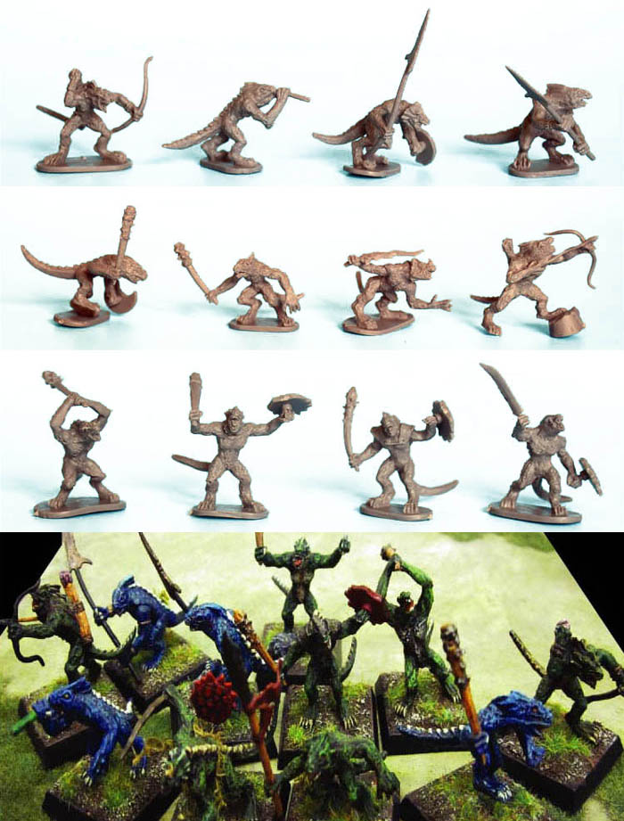 Caesar Caesar Warcraft 1:72 Magic soldier model Hobbit's Lord of the ring F107 lizard man