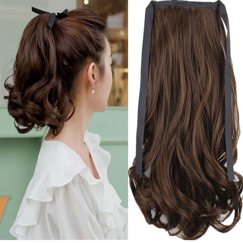 Wig female ponytail short curly hair natural realistic fluffy bandage pear flower curly ponytail wig short curly hair