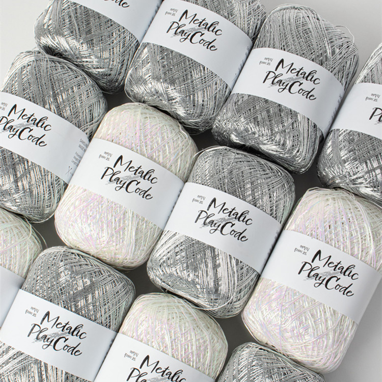 Korean Imported Metallic Play Code Wire ins Same Style Silver Core Wire Broken Silver Wire Bag Wire Braided Wire