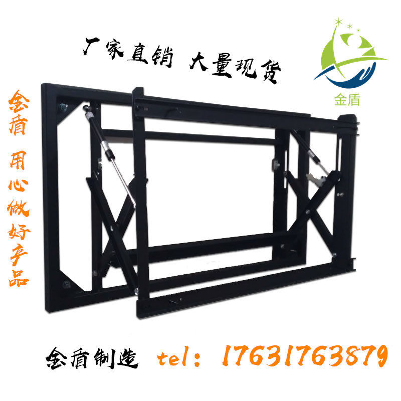 Hydraulic front maintenance splicing large screen bracket retractable wall-mounted in-wall advertising all-in-one machine vertical self-elastic 3243 inches