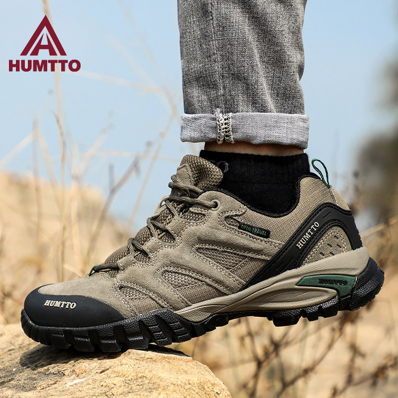 Hutu outdoor hiking shoes men's spring and autumn breathable mesh surface non-slip shock-absorbing climbing wear-resistant hiking shoes lightweight outdoor shoes