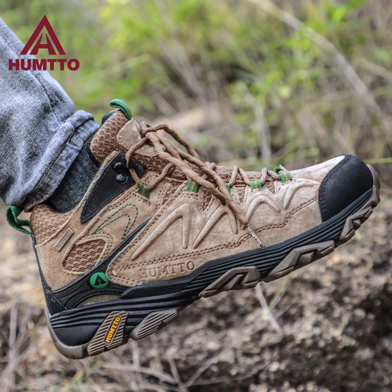 Humvee Outdoor Climbing Shoes Men's High Drum Waterproof Non-slip Autumn Winter Plus Suede Warm Snow Boots Female anti-cold hiking shoes Female