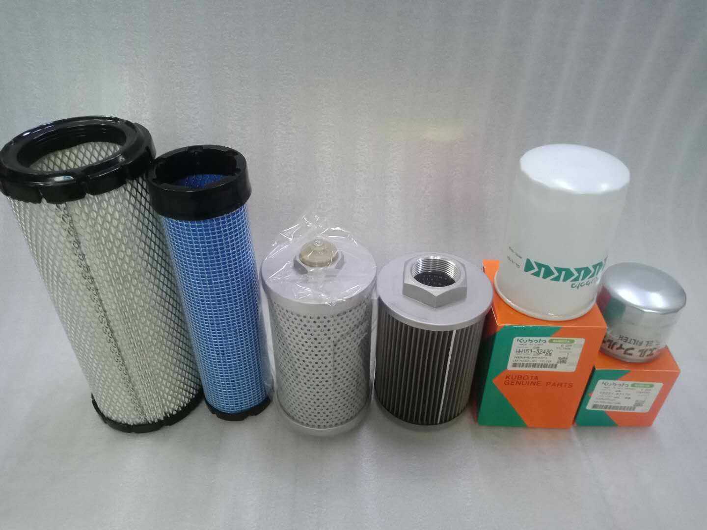 Kubota 155 161 excavator full vehicle filter air filter hydraulic oil return oil suction filter machine filter diesel filter