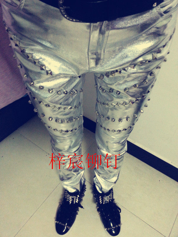 Pantalon cuir homme serré - Ref 1485352 Image 52