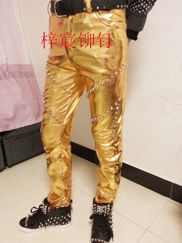 Pantalon cuir homme serré - Ref 1489943 Image 50