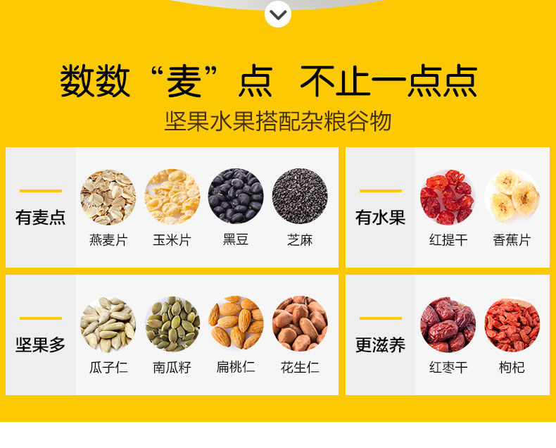 福事多 水果坚果燕麦片 2斤 早餐速食 图2