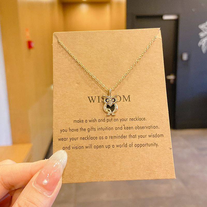 Owl Pendant - GoldTwelve constellations constellation Pendants 2021 new pattern Simplicity Necklace female Minority Sense of design Light luxury lovers necklace