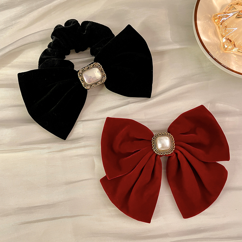 images 15:New Year's Red velvet Butterfly Blade Hair Cover with High-Level Faith Card Fashion on the Side of the Female Head