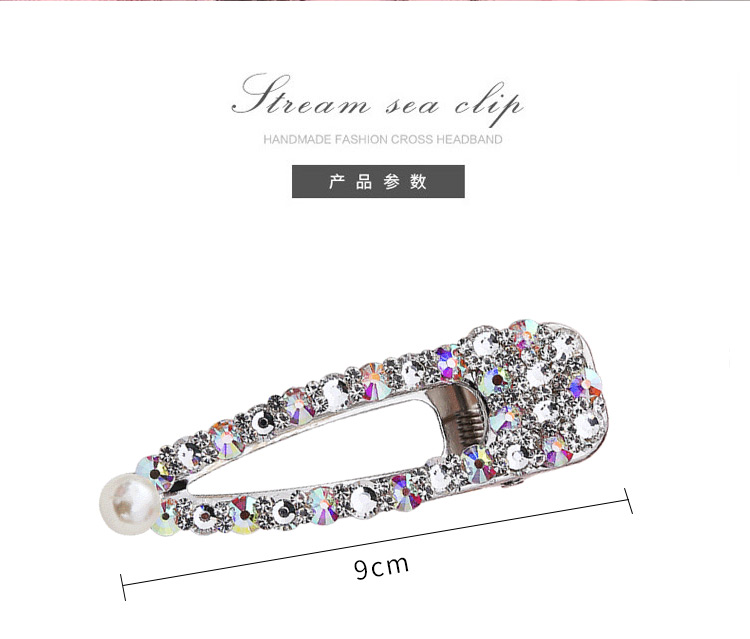 Netb kim cương đỏ mỏ vịt clip ngọc trai kẹp tóc nữ Hàn Quốc kẹp tóc clip clip clip clip clip cô gái - Phụ kiện tóc băng đô tai mèo
