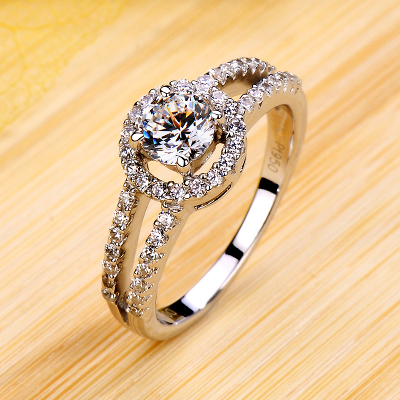 Imprint 950 Diamond ring Jewelry Ornament Emulation Diamond Ring Ring Wedding Ring Female 7033