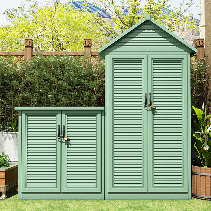 Outdoor storage cabinet sunscreen waterproof courtyard outdoor aluminum alloy cabinet garden storage toolbox farm tools sundries cabinet