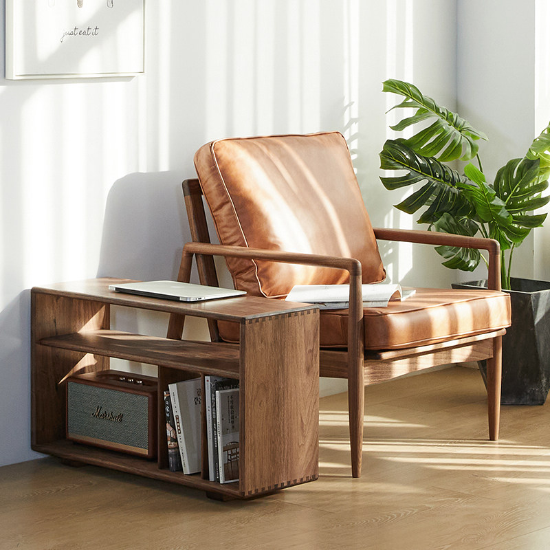 Nordic black walnut solid wood sofa side cabinet next to a few tea water cabinet storage cabinet movable living room low cabinet