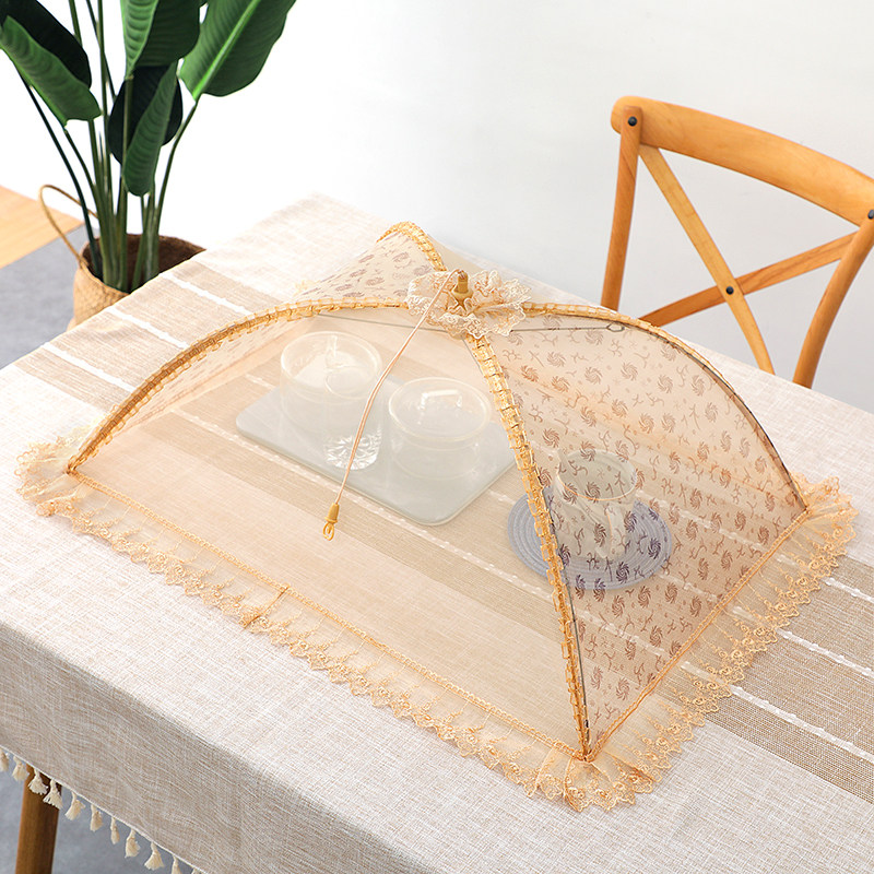 Table cover Anti-fly cover Hood Fold food cover Large Number European style Dust cover Home Kitchen Leftover Hood
