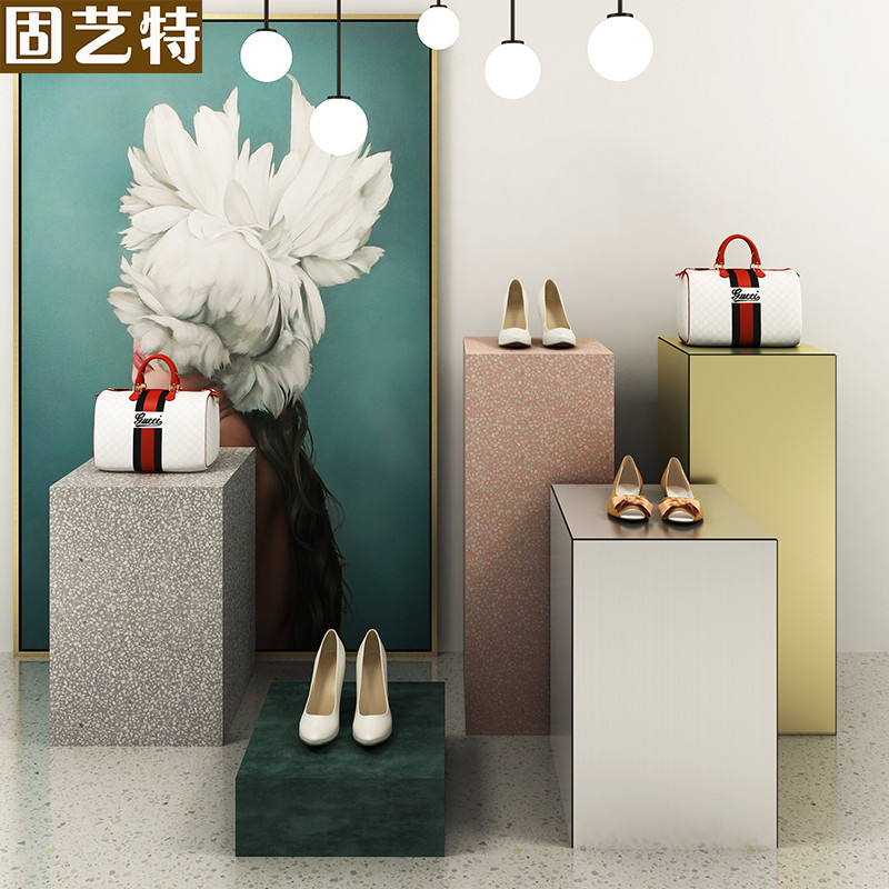 Solid Art Clothing Shop Middle Island Running Water Table Personality Mix Men And Women's Clothing Shop Window Decoration Swing Accessories Terrace Display Table