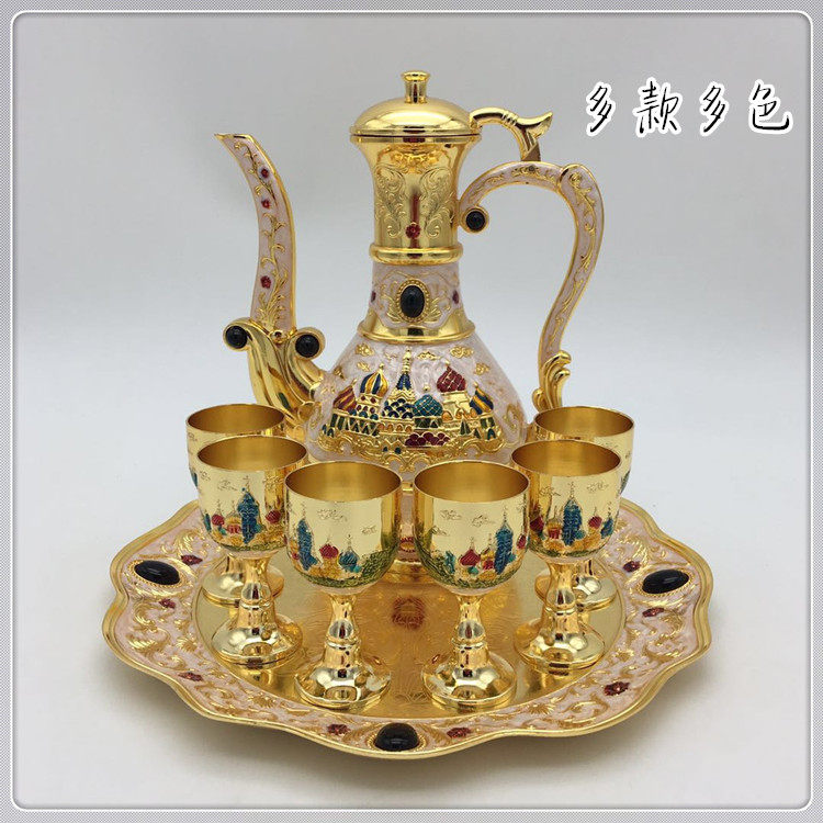Ancient winery suit clear wine pot home liquor cup spirits ancient wine with high foot cups Chinese Wind palace Wine Pot-Taobao