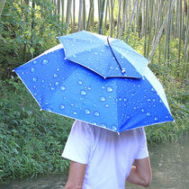 Stream new ultra-light fishing umbrella cap sunshade head-mounted sunscreen anti-ultraviolet anti-sun rainstorm thickened fishing umbrella