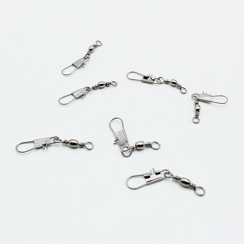 Fishing pin main line and sub-line connection B type strong pull fish hook splayed ring double buckle bulk super connector accessories