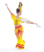 Dunhuang Feitian Dance Costume 2018 New Folk Dance Performance Costume Adult Classical Dance Performance Clothes Rental