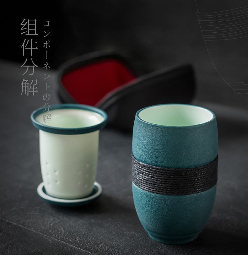 Contracted the portable office cup ceramic filter with cover cup travel make tea cup home tea cup tea cups