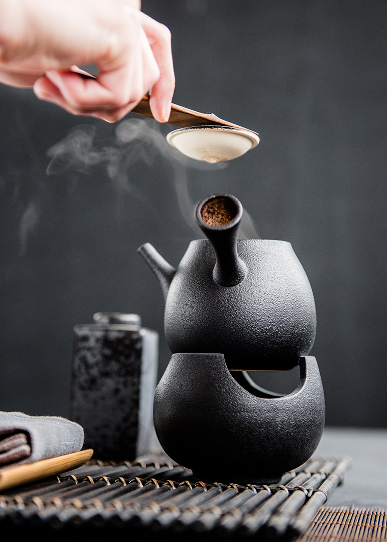 British alcohol lamp ceramic kung fu tea kettle boil tea stove the coarse pottery teapot TaoLu mini side put the pot