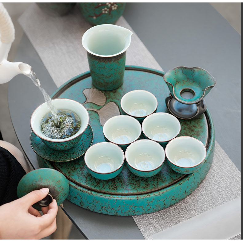 British kung fu tea set suit restoring ancient ways is a complete set of ceramic teapot suit household dry tea tea set tea table