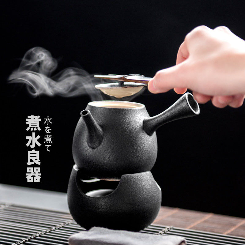 British alcohol lamp ceramic kung fu tea kettle boil tea stove the coarse pottery teapot TaoLu mini side put the pot