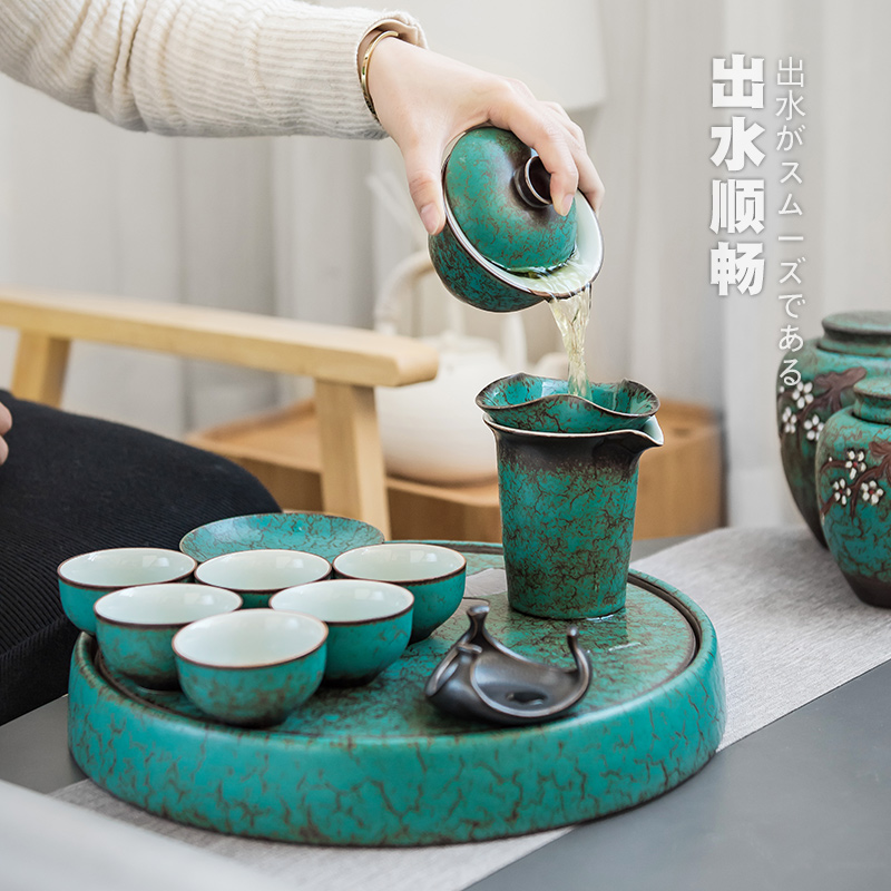 British kung fu tea set suit restoring ancient ways is a complete set of ceramic teapot suit household dry tea tea set tea table
