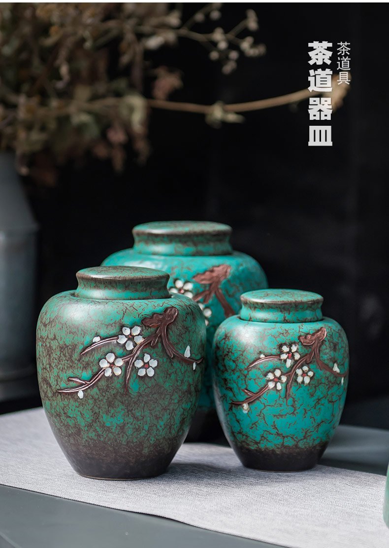 British ceramic seal pot kung fu tea caddy fixings tea POTS put POTS of tea box store POTS in the container