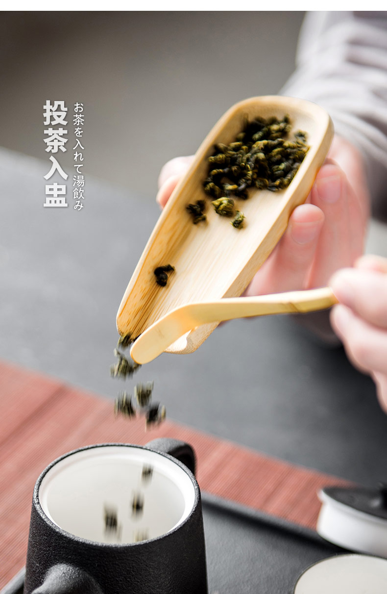 Grilled Meng Zhu, tea is tea two - piece bamboo tea holder ChaBo ChaZhen kung fu tea tea zen tea accessories