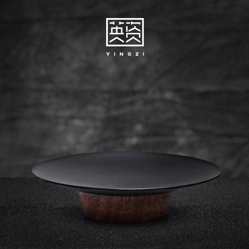 Tea cups a round cup mat kung fu Tea cup pad insulation saucer creative real wood saucer Japanese Tea accessories