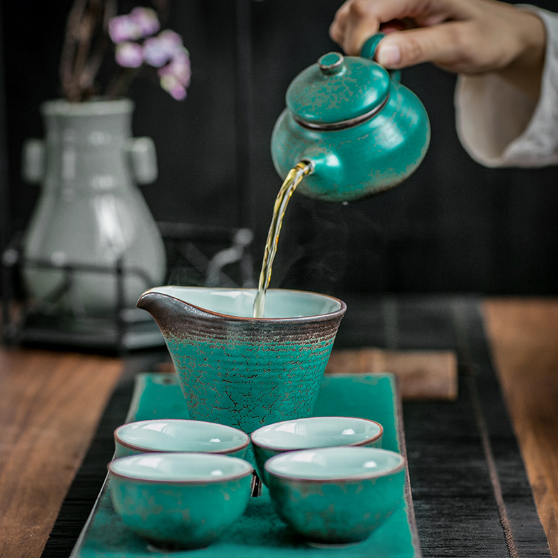 Kung fu tea set tea service of tea of a complete set of restoring ancient ways is the ceramic teapot home tea dry tea set tea sea suits for