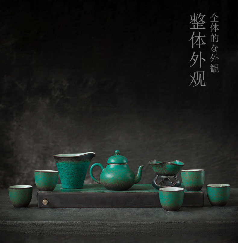 Kung fu tea set tea service of a complete set of ceramic teapot restoring ancient ways suit household dry tea tea set tea service