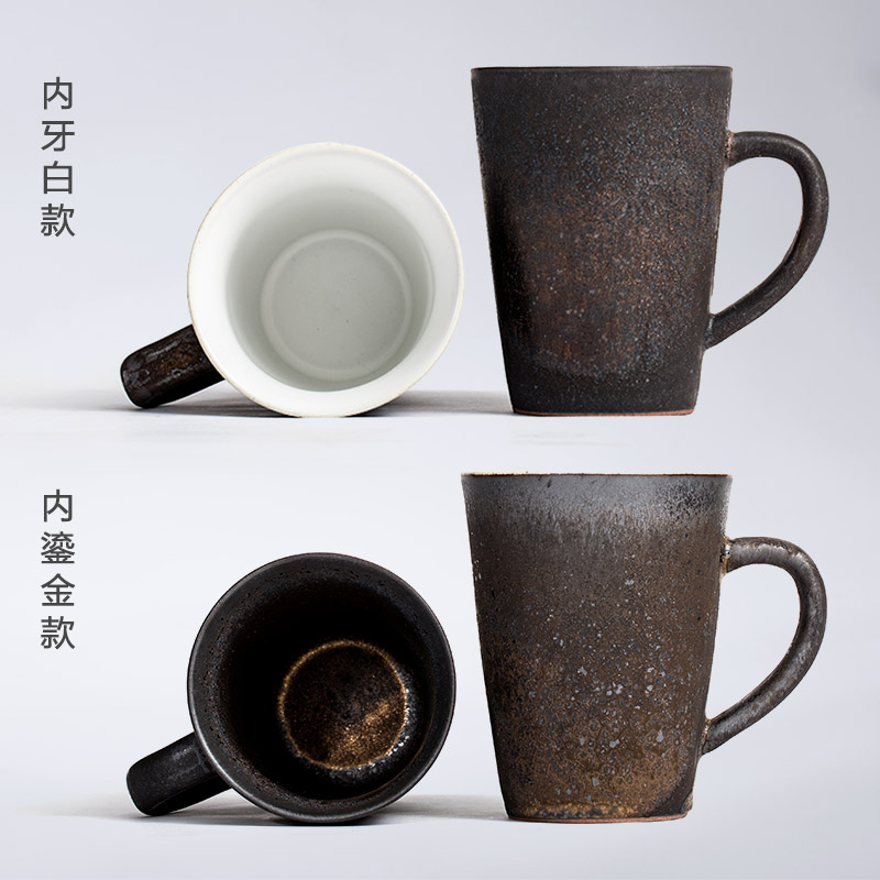 Manual fine gold coarse pottery up keller cup office cup cup of household ceramic cup milk cup move