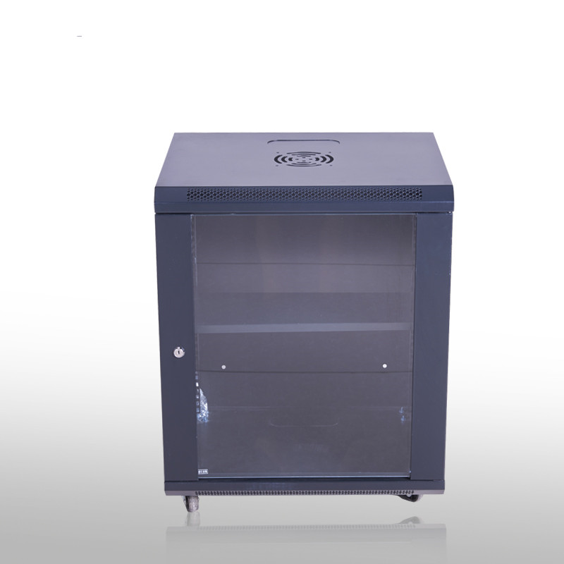 Computer room router network server monitoring cabinet 12U small cabinet 0 6 meters wall-mounted black double-layer new product