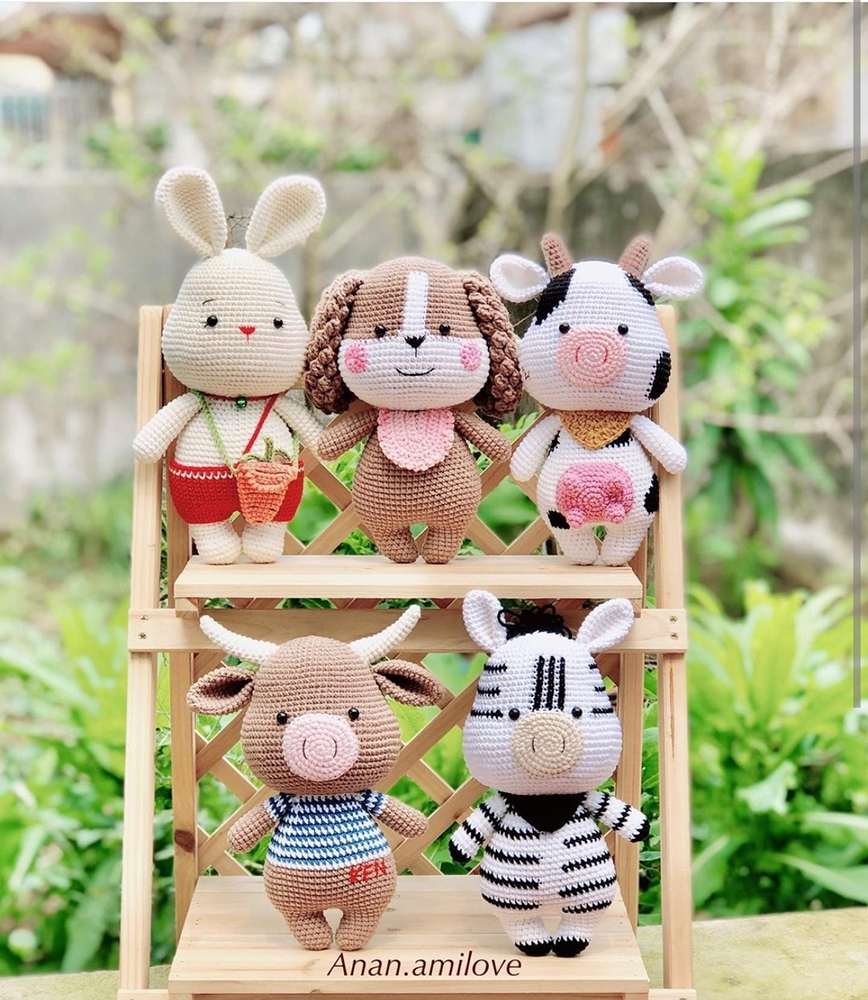 Milk Bubble Machine Time DIY Wool Thread Crochet Knitting Small Animal Series Doll Material Contains Diagrams and films