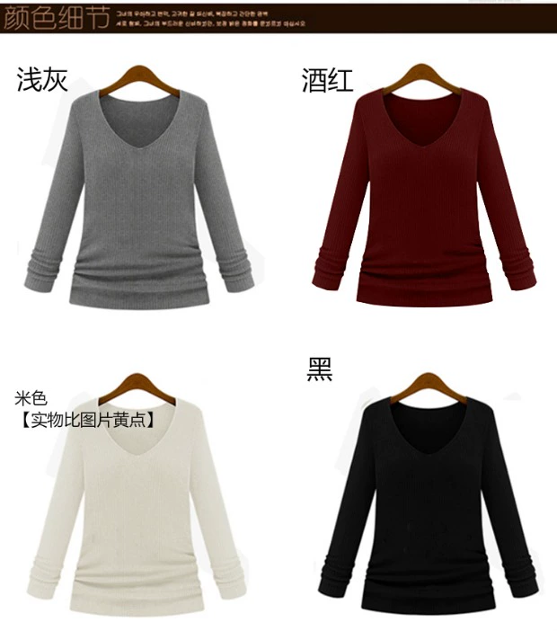 Xuân 2018 mới siêu co giãn Áo len cổ chữ V cho phụ nữ áo sơ mi dài tay áo khoác len cardigan