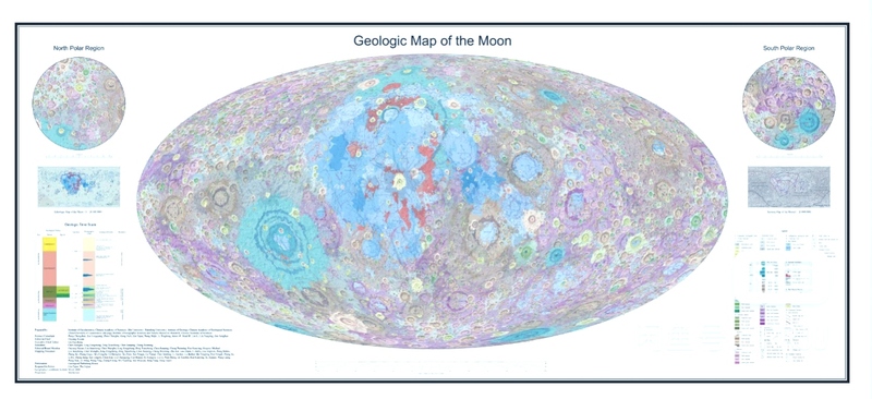 The First 1:2.5 Million Scale Lunar Full Moon Geological Map in Jpg Digital Format Introduces the Geological Conditions of the Lunar Surface