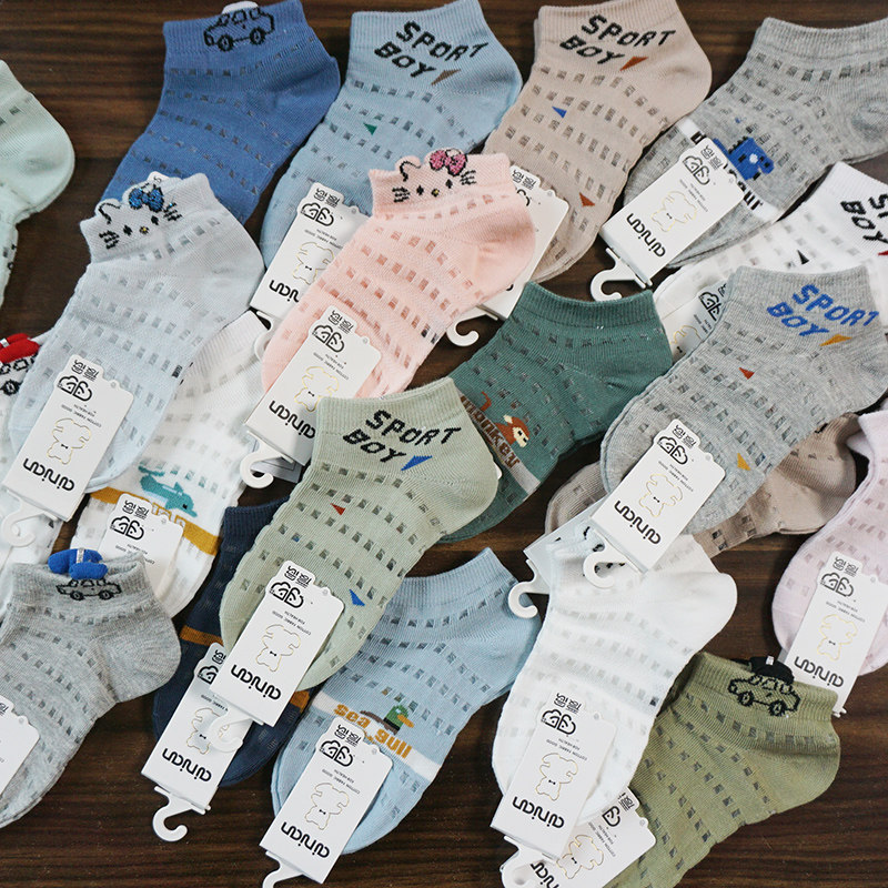 2021 Summer children Short Sox dongle Sox 1-3-year-old Summer mesh socks