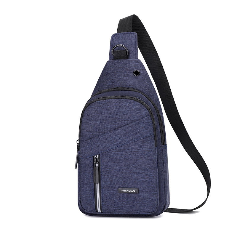 Chest bag men's Korean style canvas shoulder bag trendy brand casual diagonal fashion sports student small backpack waist bag Messenger bag