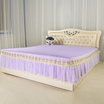 New solid color bed cover wash cotton bed skirt type single piece Simmons set sheet bed sheet bed lace custom size