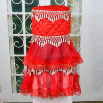 Red fabric water dispenser cover lace fabric two-piece universal bucket cover dust cover cloth modern