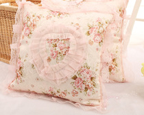 New modern Korean princess style living room home lace embroidery pillow cushion backrest custom