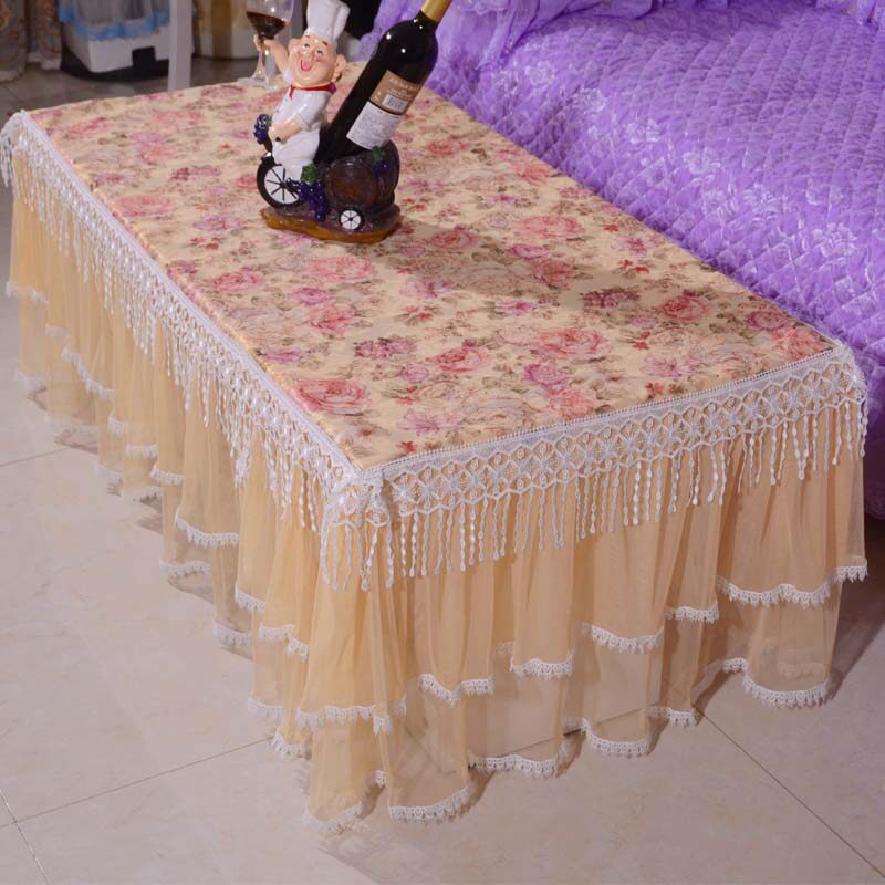 The new desert rose open fabric tea table cover four seasons universal modern sand all-inclusive coffee table cloth cover towel custom