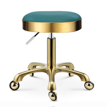 Hair salon stainless steel big work stool Hair salon hair cutting special barber shop rotating lifting beauty makeup round stool