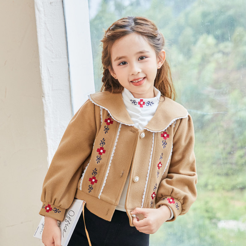 The rat girl coat in the deep autumn winter clothes 2021 new stylish childhood hair clothes short